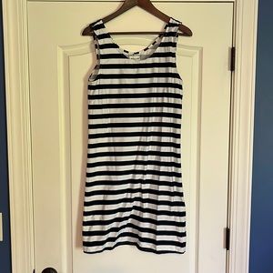 Nautical stripe navy and blue dress